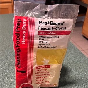 ProGuard Yellow Reusable Latex Gloves size  Xl/BOGO
